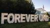 Forever UND signage outside of the Gorecki Alumni Center