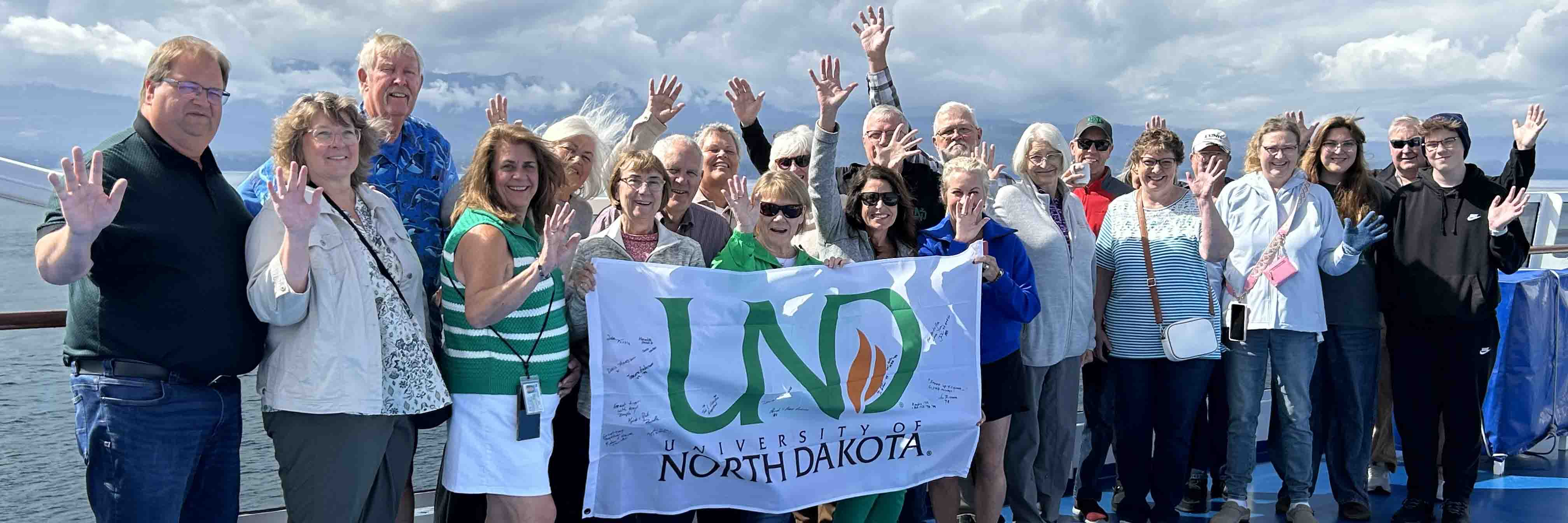 UND Alumni on cruise deck