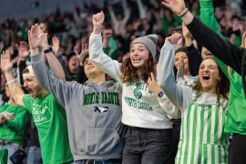 UND Fans at football game