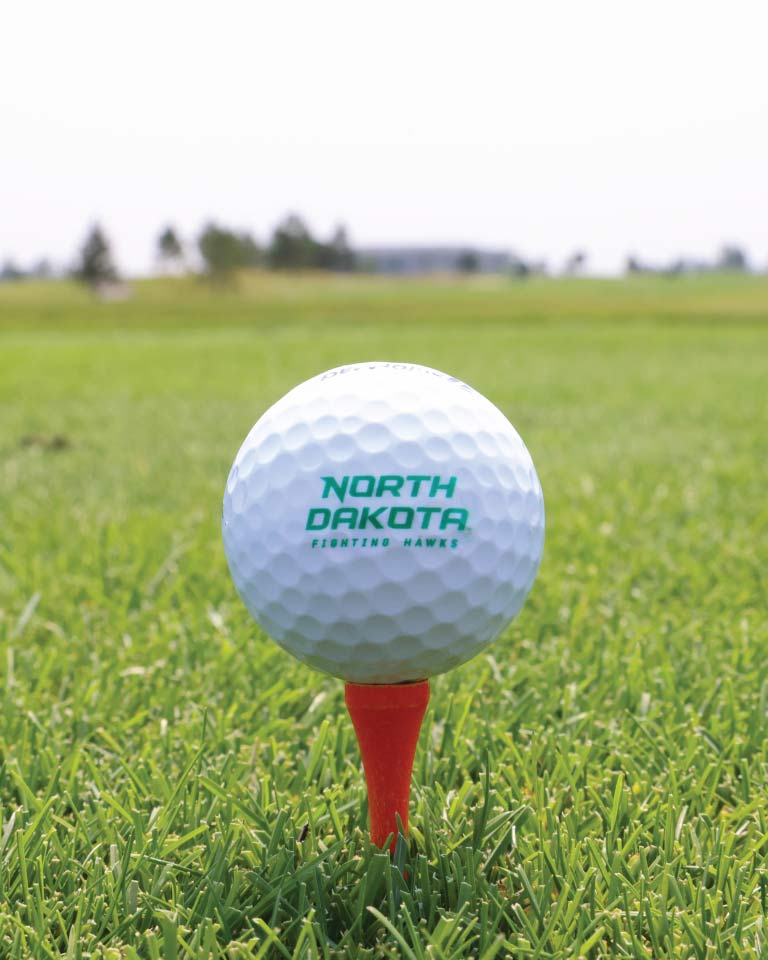 North Dakota Golf Ball on a Tee