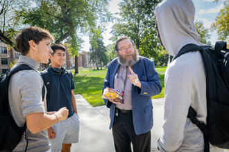Doug Munski with students