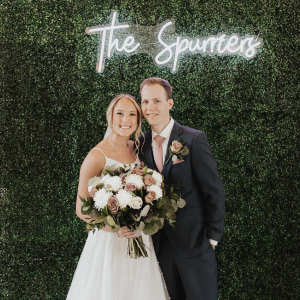 Jessica (Vogeler) and Adam Spurrier on their wedding day