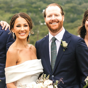 Lauren Oseland and Peter Ray on their wedding day