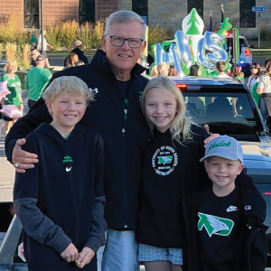 Dave Miedema and his grandkids Jackson, Layla and Hunter