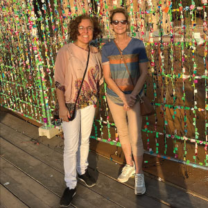 Laura (Sumner) Raymond, ’02, (pictured right at the Colosseum) with Flávia Beatriz Custódio