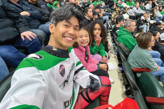 Family in UND gear 