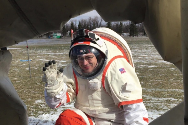 Bailey Carlson in space suit