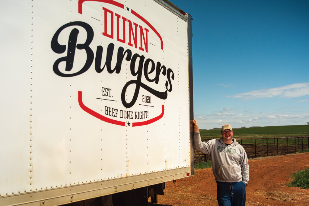 Ben Murphy pictured with a Dunn Burgers truck