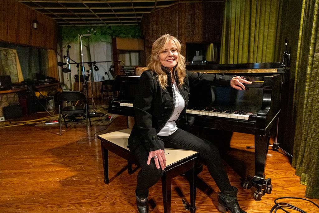 Carol Chase in studio