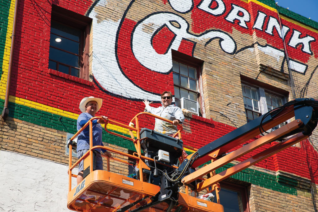 Opstad and Caya, coke mural Opstad and Caya