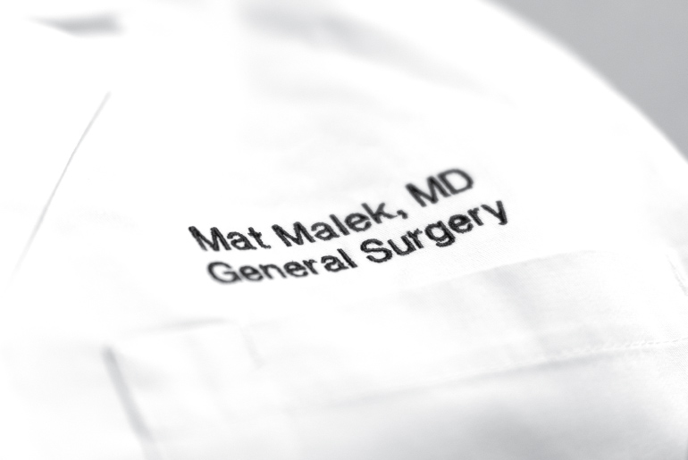 The white doctor's coat of Mat Malek, MD