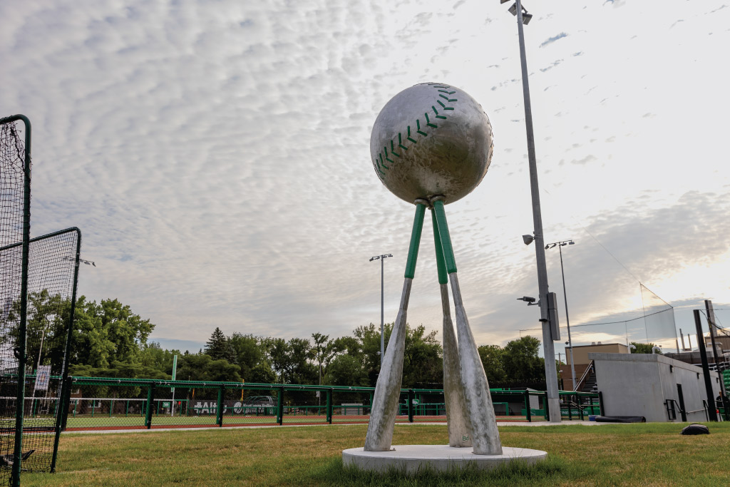 Albrecht Field Softball sculpture softball sculpture