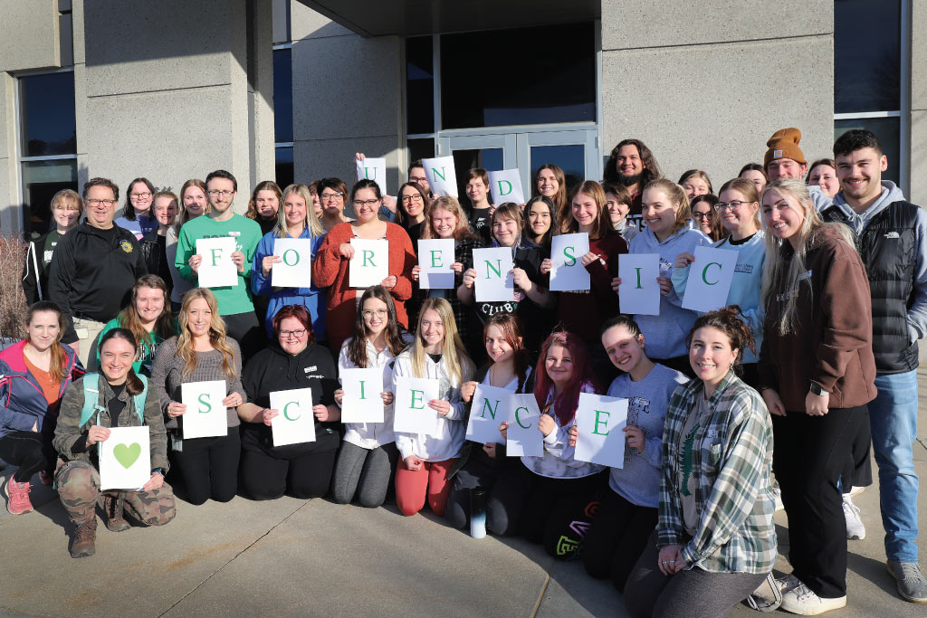 group shot at the crime lab in Bismarck