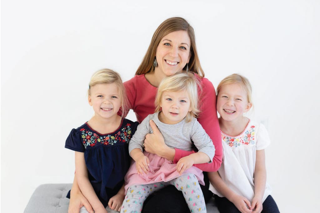 Kathy Schommer pictured with her three daughters.