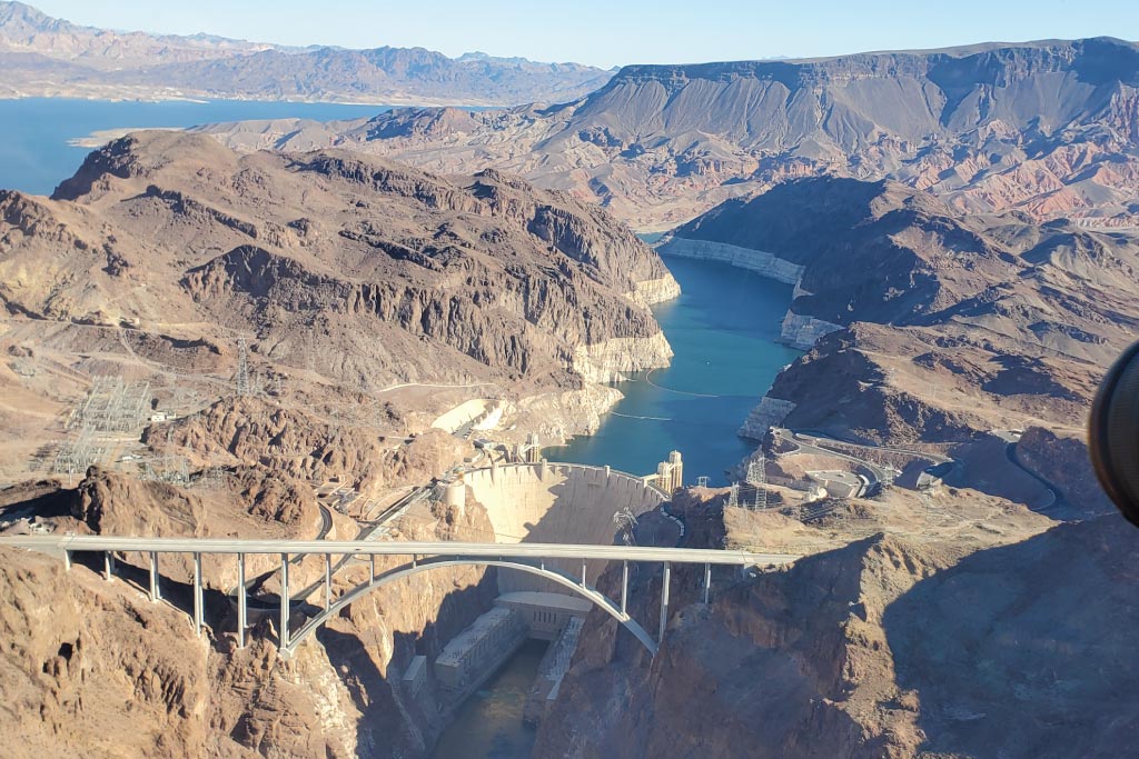 hoover dam from above
