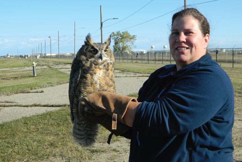 Lynda and owl