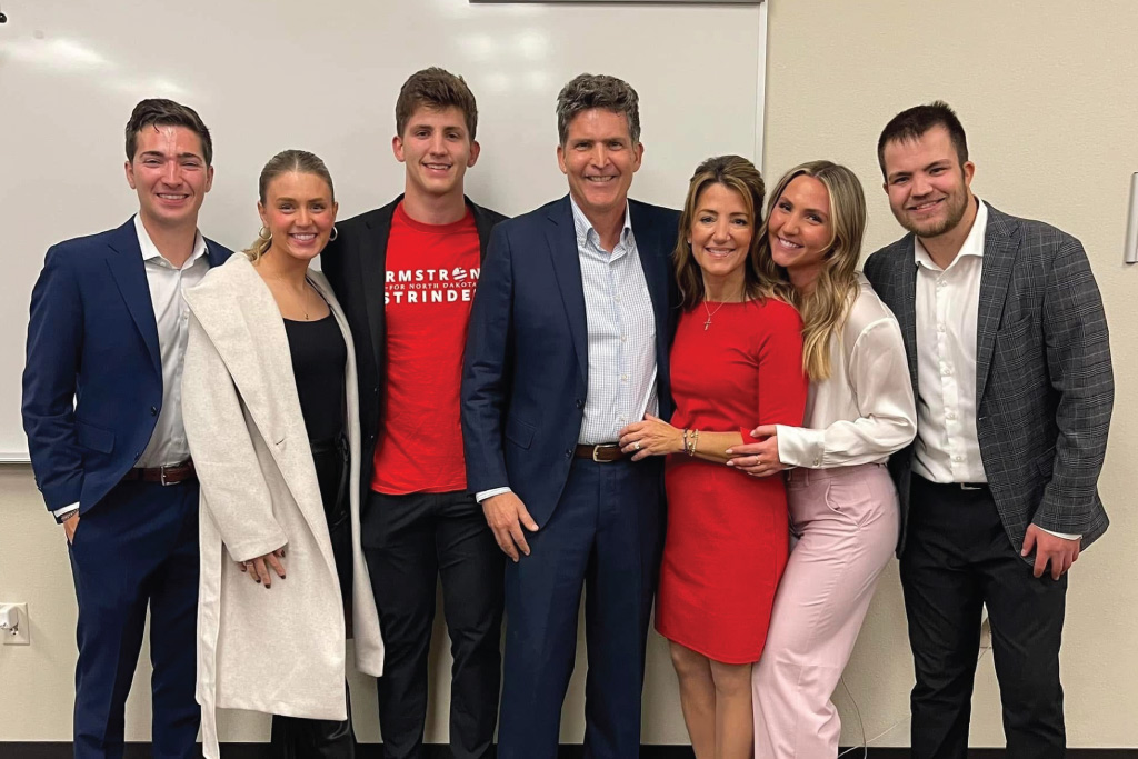 Strinden family on election night Strinden family on election night