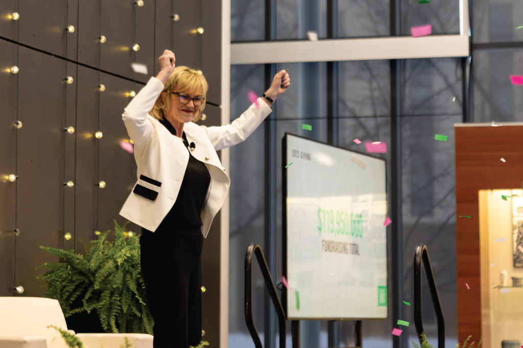 DeAnna Carlson Zink celebrating