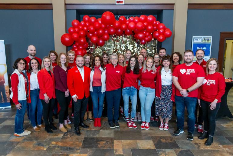 Dakota Medical Foundation Staff on Giving Hearts Day
