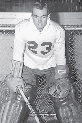 A Young Ralph Engelstad wearing his hockey uniform