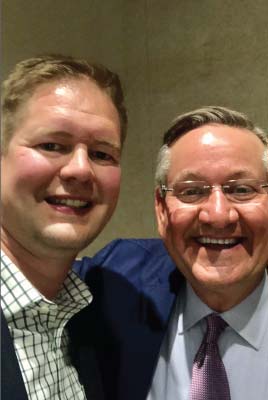 Jared Herndon with his scholarship donor, Jim Bunke