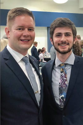 Jared Herndon with his scholarship recipient, Sean Sommerville