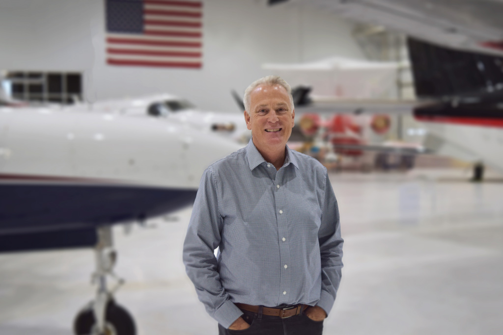 Jim Sweeney at airport