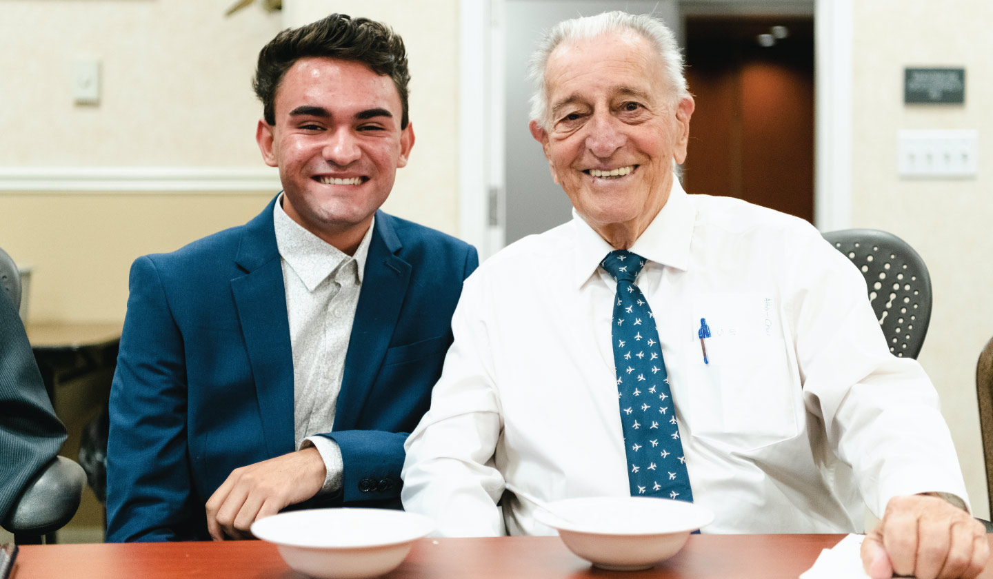 Si Robin and Scholarship Recipient Ethan Mathews
