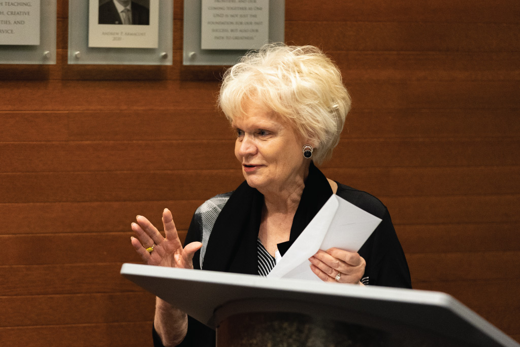 Bonnie Lodoen at investiture dinner